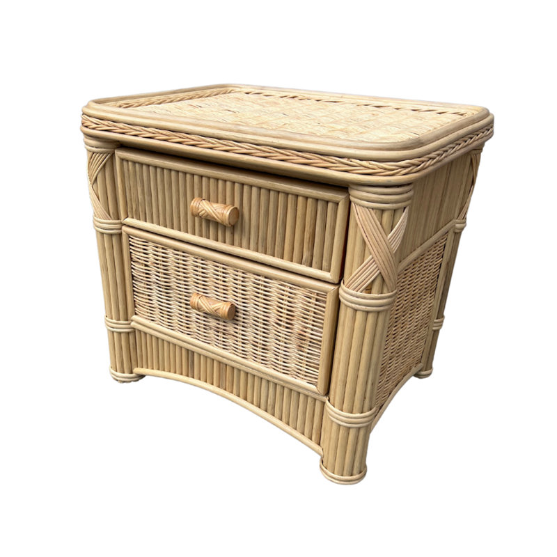 Bay Isle Home Woodlake Rattan/Wicker Nightstand & Reviews Wayfair